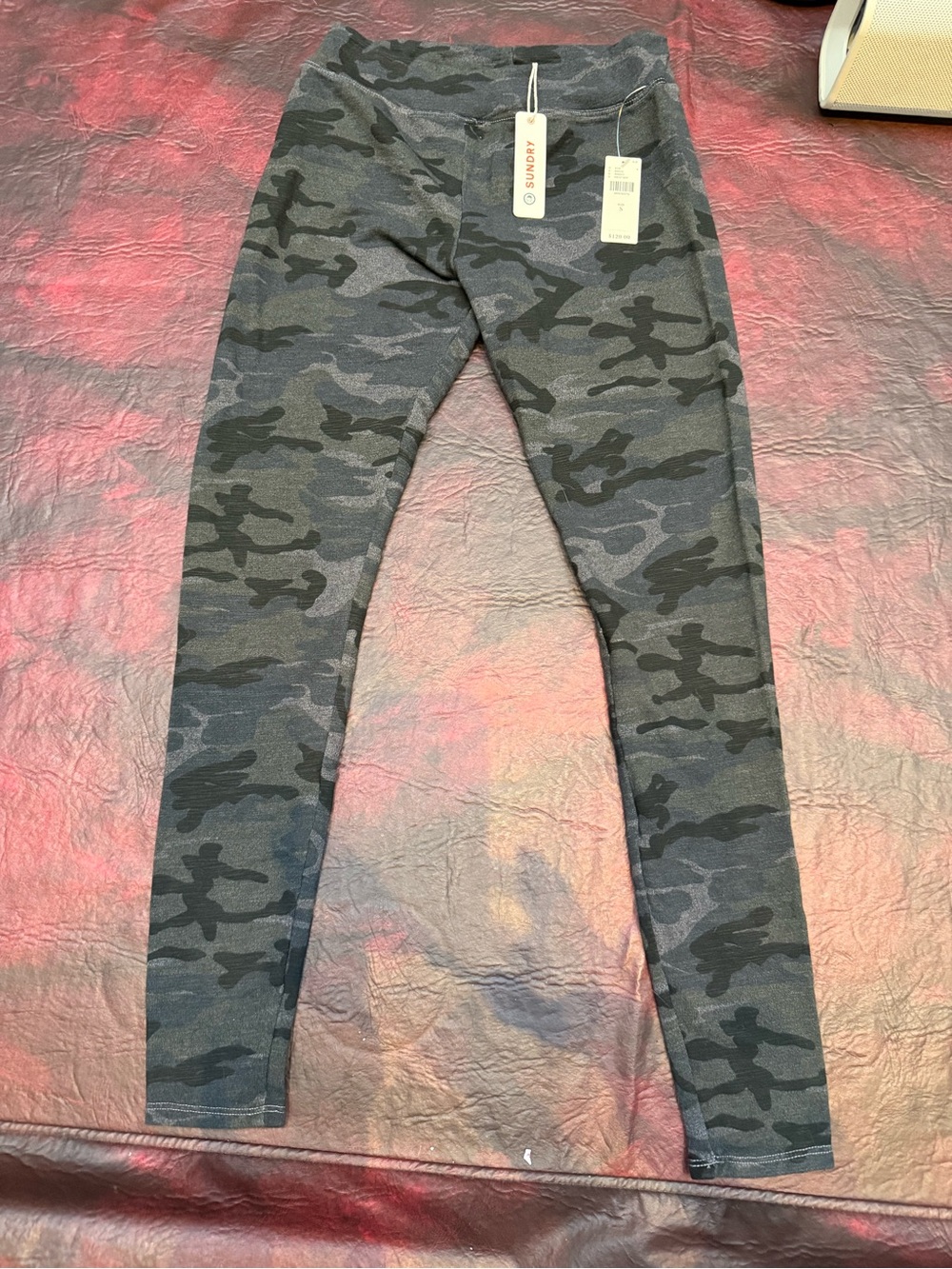 Sundry X Anthropologie muted green/ gray Camo Leggings